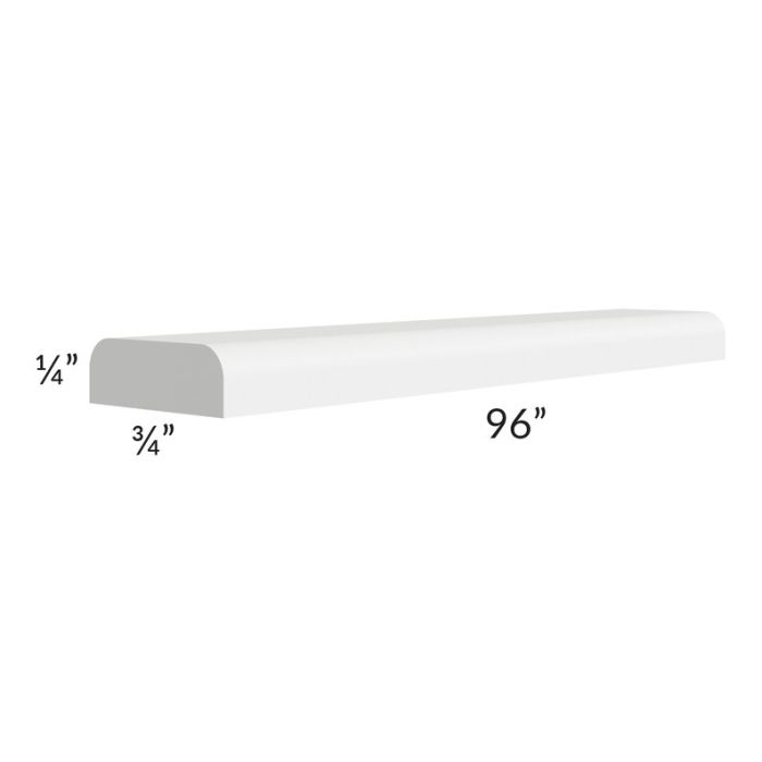 RTA Southport White Shaker 96" Scribe Molding with Double Round Edge