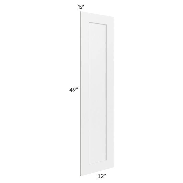 RTA Southport White Shaker Bottom Decorative Door for a Tall Cabinet or Panel