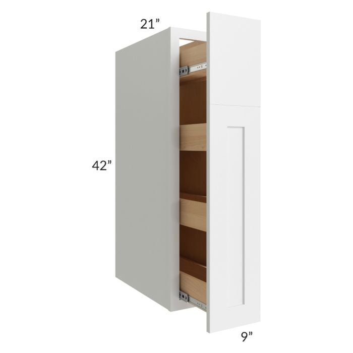 RTA Southport White Shaker Hearth Cabinet Pull Out