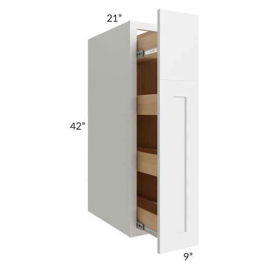 RTA Southport White Shaker Hearth Cabinet Pull Out
