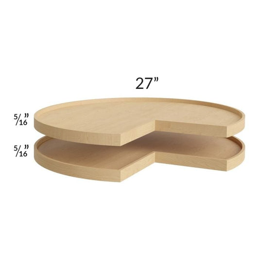 RTA Southport White Shaker Wood Lazy Susan Shelves