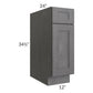 RTA Stone Grey 12" Base Cabinet