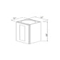 RTA Stone Grey 12" x 18" Wall Cabinet