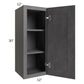 RTA Stone Grey 12" x 30" Wall Cabinet with 1 Decorative End Panel