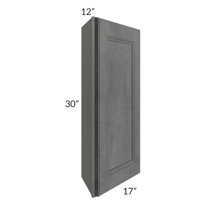 RTA Stone Grey 12" x 30" Wall End Angle Cabinet