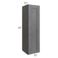 RTA Stone Grey 12" x 42" Wall Cabinet