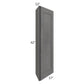 RTA Stone Grey 12" x 42" Wall End Angle Cabinet