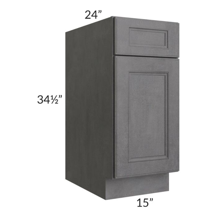 RTA Stone Grey 15" Base Cabinet