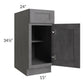 RTA Stone Grey 15" Base Cabinet with 1 Decorative End Panel