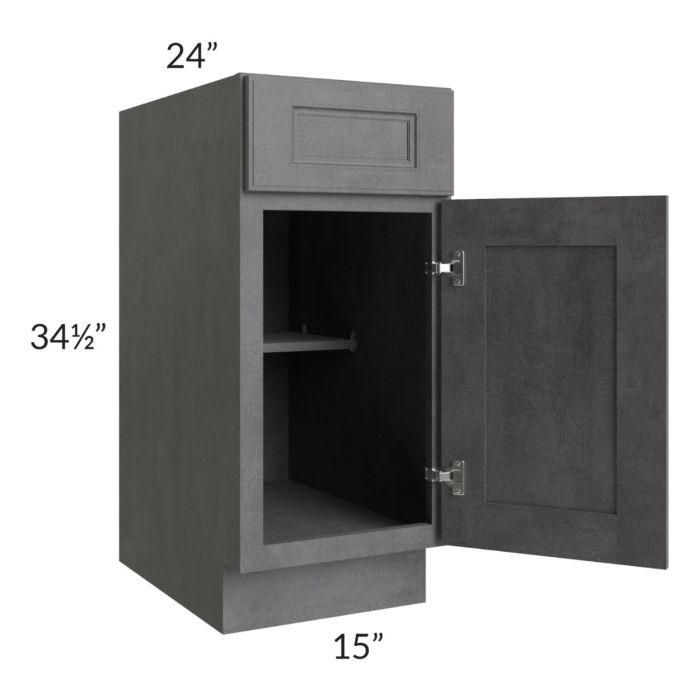 RTA Stone Grey 15" Base Cabinet