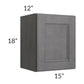 RTA Stone Grey 15" x 18" Wall Cabinet