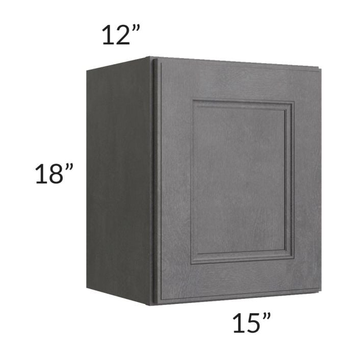 RTA Stone Grey 15" x 18" Wall Cabinet