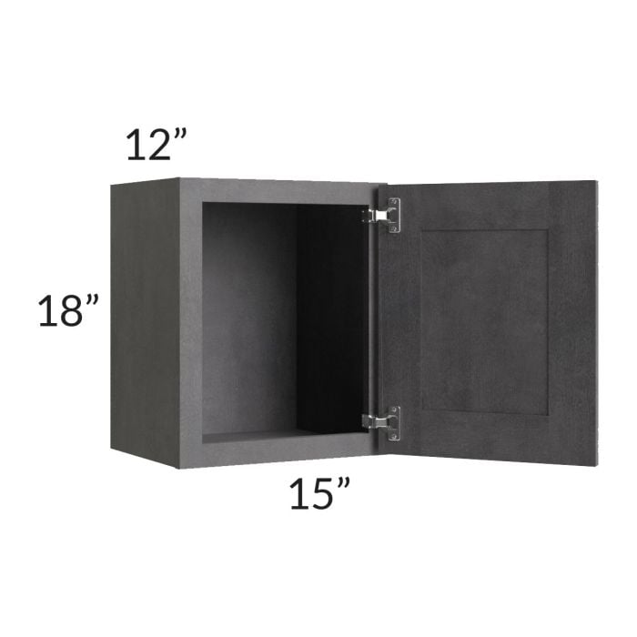 RTA Stone Grey 15" x 18" Wall Cabinet