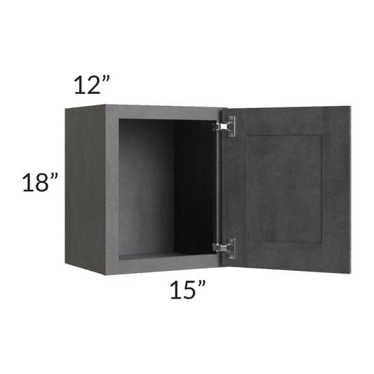 RTA Stone Grey 15" x 18" Wall Cabinet