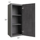 RTA Stone Grey 15" x 36" Wall Cabinet with Glass Door