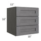 RTA Stone Grey 18" x 18" 3-Drawer Wall Cabinet