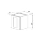 RTA Stone Grey 18" x 18" Wall Cabinet