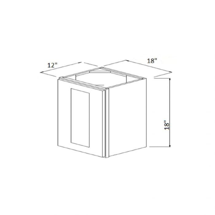 RTA Stone Grey 18" x 18" Wall Cabinet