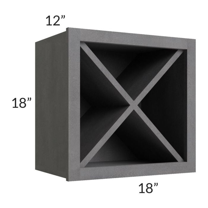RTA Stone Grey 18" x 18" Wine Storage Cabinet