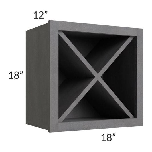 RTA Stone Grey 18" x 18" Wine Storage Cabinet