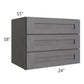 RTA Stone Grey 18" x 24" 3-Drawer Wall Cabinet