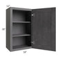 RTA Stone Grey 18" x 30" Wall Cabinet with 1 Decorative End Panel