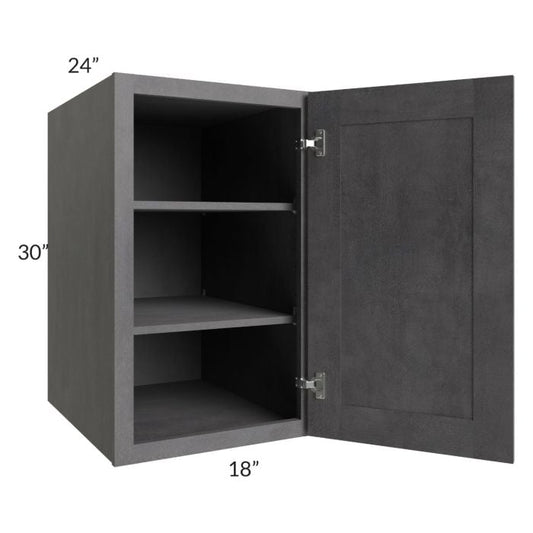 RTA Stone Grey 18" x 30" x 24" Split Pantry Wall Cabinet
