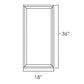 RTA Stone Grey 18" x 36" Glass Door