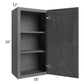 RTA Stone Grey 18" x 36" Wall Cabinet with Glass Door