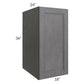 RTA Stone Grey 18" x 36" x 24" Split Pantry Wall Cabinet