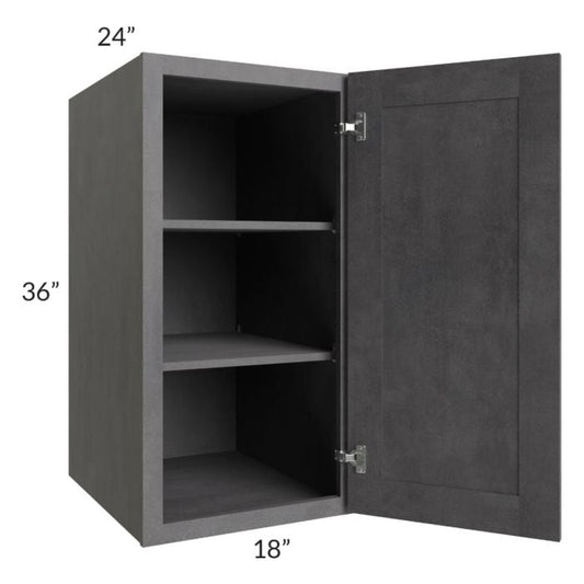 RTA Stone Grey 18" x 36" x 24" Split Pantry Wall Cabinet
