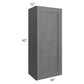 RTA Stone Grey 18" x 42" Wall Cabinet with 2 Decorative End Panels