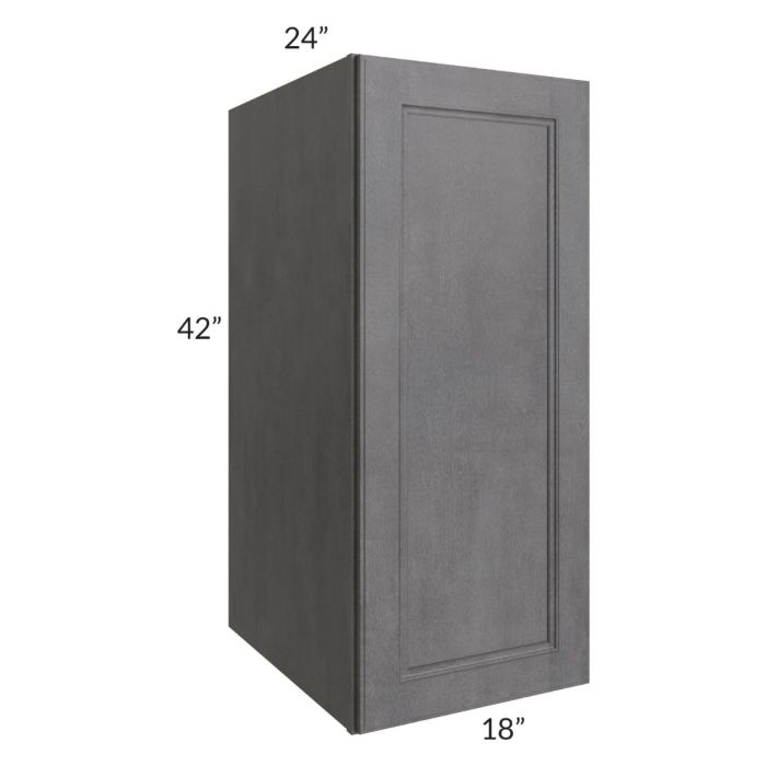RTA Stone Grey 18" x 42" x 24" Split Pantry Wall Cabinet