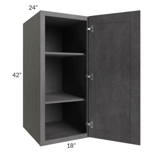 RTA Stone Grey 18" x 42" x 24" Split Pantry Wall Cabinet