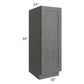 RTA Stone Grey 18" x 54" Split Pantry Base Cabinet