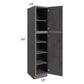 RTA Stone Grey 18" x 84" Utility Cabinet with 1 Decorative End Panel