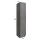 RTA Stone Grey 18" x 96" Utility Cabinet with 1 Decorative End Panel