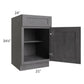 RTA Stone Grey 21" Base Cabinet with 2 Roll Out Trays
