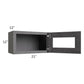 RTA Stone Grey 21" x 12" Decorative Wall Cabinet with Plain Glass