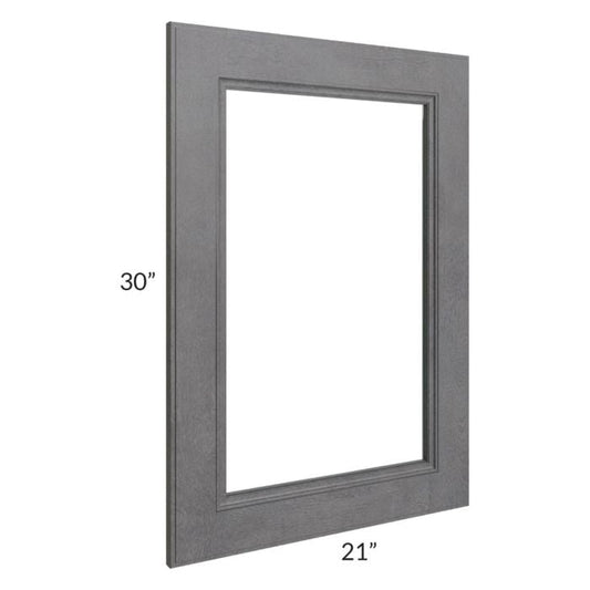RTA Stone Grey 21" x 30" Glass Door