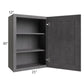 RTA Stone Grey 21" x 30" Wall Cabinet with Glass Door