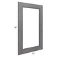 RTA Stone Grey 21" x 36" Glass Door