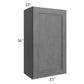 RTA Stone Grey 21" x 36" Wall Cabinet