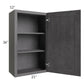 RTA Stone Grey 21" x 36" Wall Cabinet with 1 Decorative End Panel