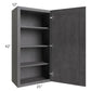 RTA Stone Grey 21" x 42" Wall Cabinet with 1 Decorative End Panel