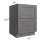 RTA Stone Grey 24" 2-Drawer Base Cabinet with 2 Decorative End Panels