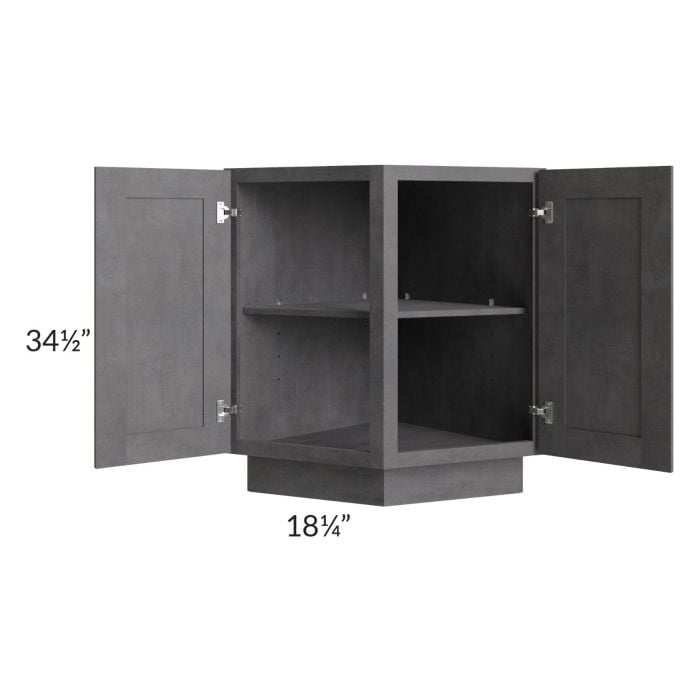 RTA Stone Grey 24" Base End Angle Cabinet