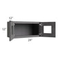 RTA Stone Grey 24" x 12" Decorative Wall Cabinet with Plain Glass