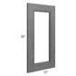RTA Stone Grey 24" x 30" Corner Glass Door