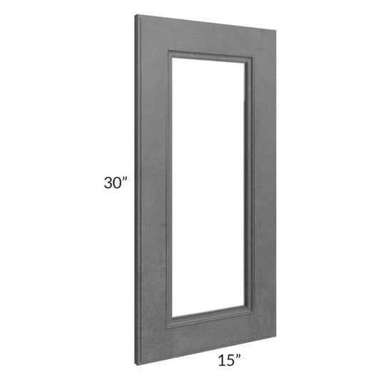 RTA Stone Grey 24" x 30" Corner Glass Door